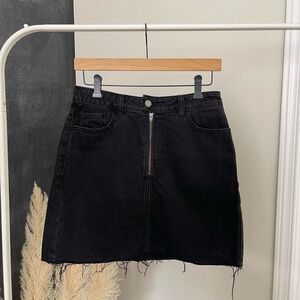 Denim Black Skirt